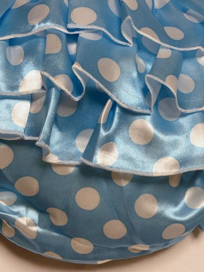 画像5: 大人用 防水パンツ 水玉水色フリル