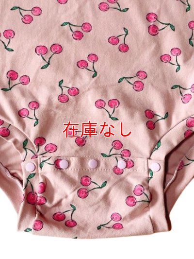 画像4: 大人用ロンパースチェリー柄半袖 在庫はMのみ