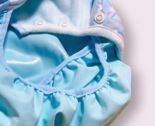 他の写真1: 大人用 おむつカバーユニコーン柄水色TPU防水ダブルギャザーXXLサイズ