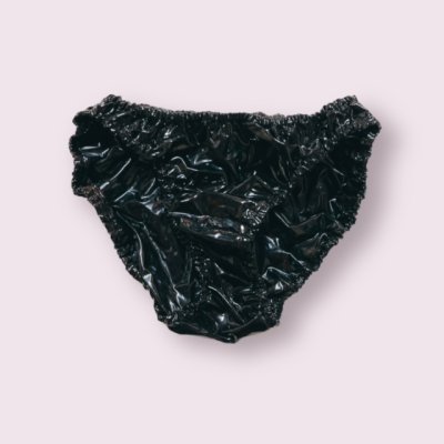画像3: 大人用 防水パンツ 女性用ビキニブリーフ黒色光沢Sサイズ（pvc-u-like）