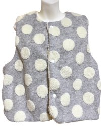 大人用 ベビーベストあったか水玉柄（リバーシブル）