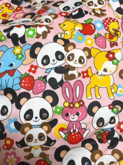 画像6: 大人用 おむつカバーパンダ動物柄ポリウレタン防水ピンク/おしりレース付き