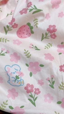 他の写真2: 大人用 おむつカバー うさぎさんとお花柄 腰紐付き