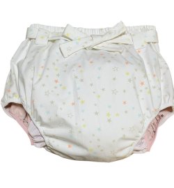 大人用 おむつカバー パンツタイプ 星柄 腰紐付き(星柄ピンク防水) 