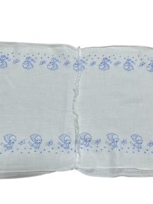 他の写真1: 布おむつドビー織りレトロ小鳥柄中古品 85cm