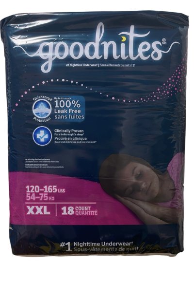 画像1: 子供用紙おむつGoodnites 女の子用 XXLバラ売り（54〜75kg）