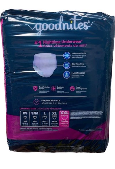 画像7: 子供用紙おむつGoodnites 女の子用 XXLバラ売り（54〜75kg）