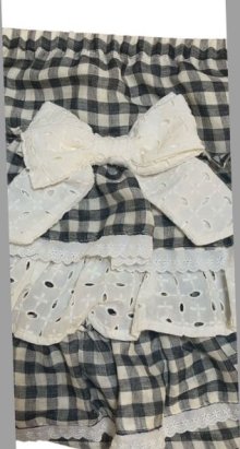 他の写真3: 大人用 ベビーブルマフリルスカート/チェック柄リボン付き