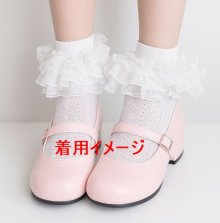 他の写真1: 大人用ベビーソックス白レース
