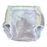 大人用 おむつカバービニールカバー縁取り黄緑色L