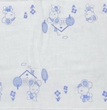 他の写真2: 布おむつドビー織り動物柄B 新古品 昭和レトロ