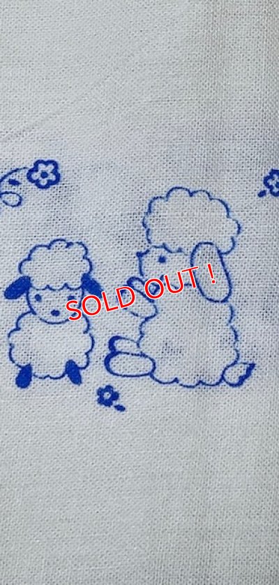 画像3: 布おむつ平織り羊柄 新古品 昭和レトロ