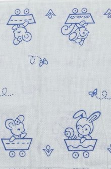 他の写真2: 布おむつドビー織り動物柄A 新古品 昭和レトロ