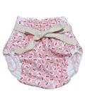 大人用おむつカバーチェリードット柄腰紐付きSサイズ