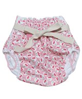 大人用おむつカバーチェリードット柄腰紐付きSサイズ