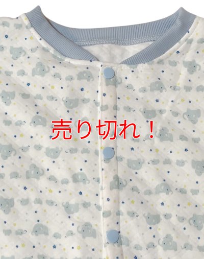 画像4: 大人用ロンパース＆ロングパンツ前開き 長袖 ゾウさん柄（M、XLサイズ）