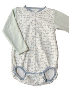 他の写真2: 大人用ロンパース＆ロングパンツ前開き 長袖 ゾウさん柄（Lサイズ）