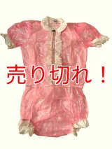 大人用ロンパースPVCフリルピンク Lサイズ