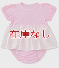 大人用 スカート付きロンパースベビーピンク半袖 /Lサイズ（丈長め・トールサイズ）