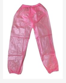 他の写真1: 大人用 防水パンツ ロングズボン/クリアピンク