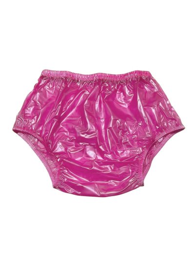 画像1: 大人用防水パンツPVCパンツ（つや感ピンク）