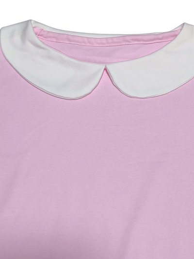 画像4: 大人用ロンパース襟付き半袖/ベビーピンク