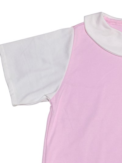 画像3: 大人用ロンパース襟付き半袖/ベビーピンク