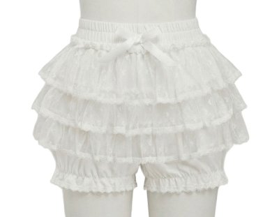 画像1: 大人用ふんわり3段フリルレースパンツB