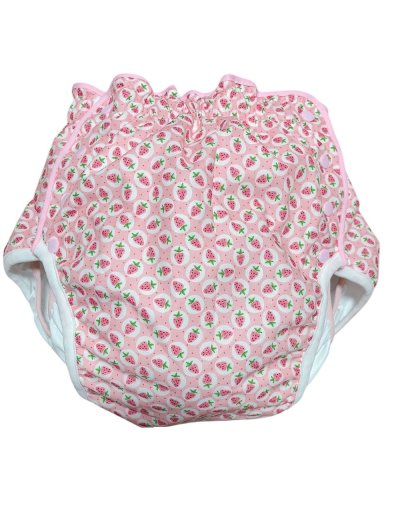 大人用 おむつカバーいちご柄パイル防水♪