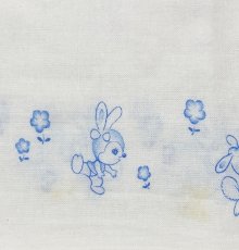 他の写真3: 昭和レトロ 布おむつ平織りウサギさん柄 新古品90cm