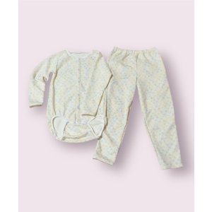 画像: 大人用ロンパース＆ロングパンツ前開き 長袖 クマ柄