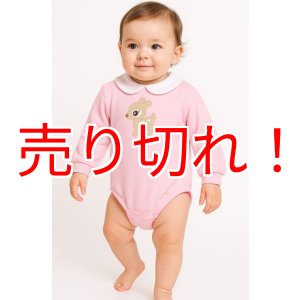 画像: 大人用ロンパースあったかバンビの襟付きフリースロンパースL