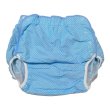画像1: 大人用おむつカバー水色ドットビニール防水L/1点限定