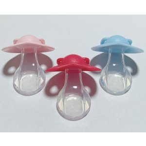 画像: 大人用 おしゃぶりピンク・水色・赤（シリコン）