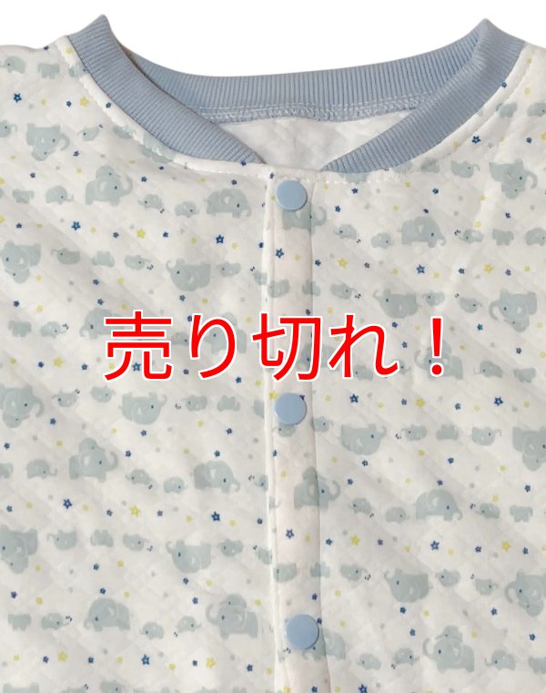 画像4: 大人用ロンパース＆ロングパンツ前開き 長袖 ゾウさん柄（M、XLサイズ）