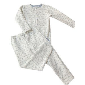 画像: 大人用ロンパース＆ロングパンツ前開き 長袖 ゾウさん柄（M、XLサイズ）