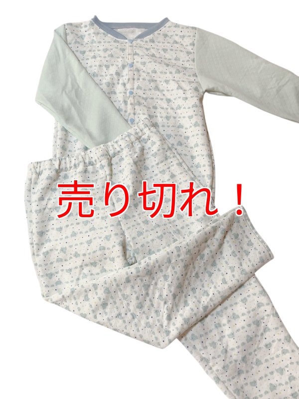 前開きロンパースとロングパンツのセット