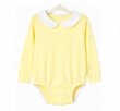 画像1: 大人用ロンパース襟付きロンパース/クリームイエロー