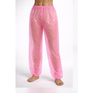 画像: 大人用 防水パンツ ロングズボン/クリアピンク