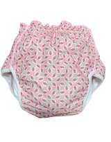 画像: 大人用 おむつカバーいちご柄パイル防水