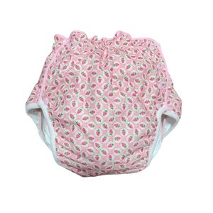 画像: 大人用 おむつカバーいちご柄パイル防水