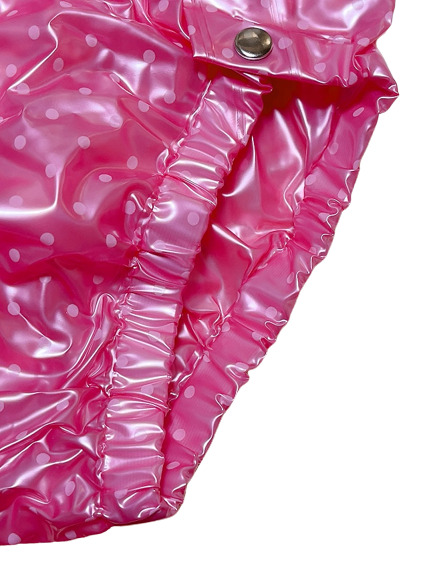 画像: 大人用防水パンツ PVCパンツスナップ付き水玉柄（在庫XLが1のみ）