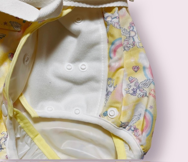 大人用 おむつカバーユニコーン柄腰紐付きPVC防水（L、XL、XXL）|大人