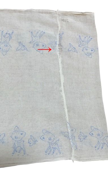 画像: 布おむつ平織りバンビ柄 かなり中古品 59cm