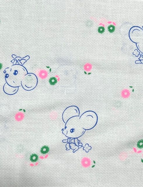 画像: 大人用布おむつレトロネズミ＆花柄ドビー織り