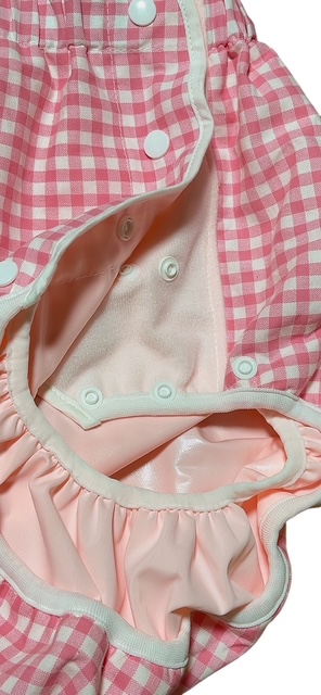 画像: 大人用おむつカバーチェックピンクXXL/1点限定