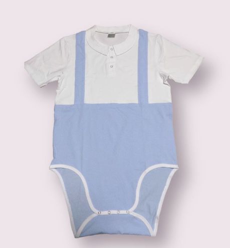 画像: 大人用ロンパースサロペット風えり付き