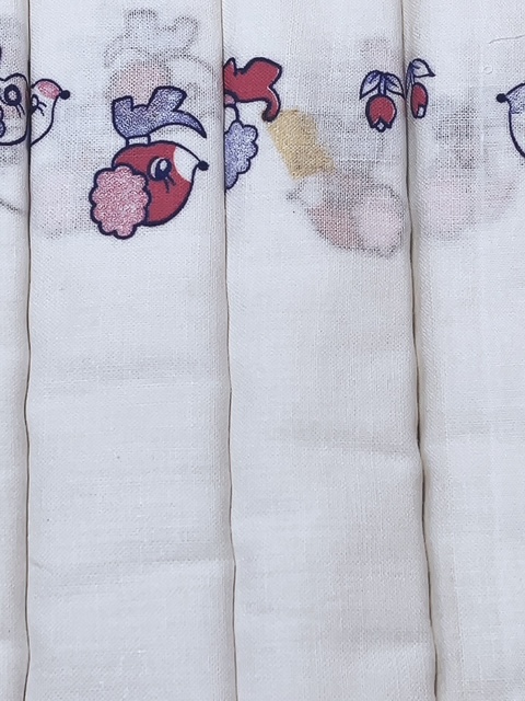 画像: 布おむつ平織りワンちゃん柄 新古品 昭和レトロ70cm