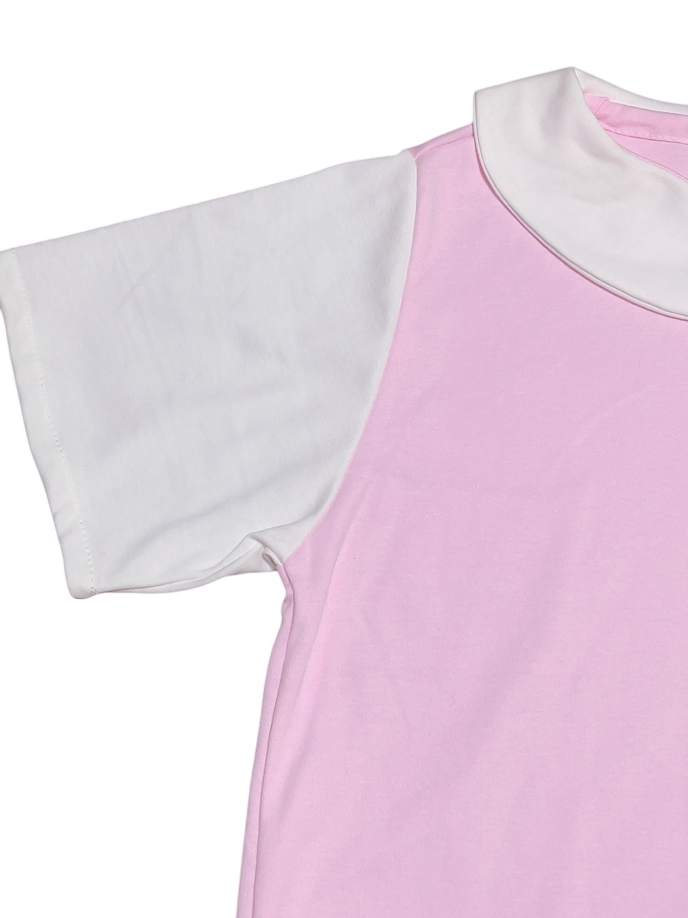 画像3: 大人用ロンパース襟付き半袖/ベビーピンク