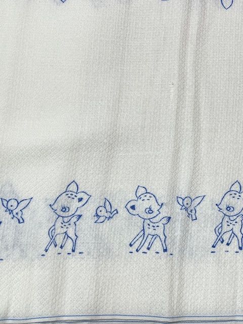 画像: 昭和レトロ 布おむつドビー織りバンビちゃん柄 新古品70cm